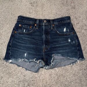 Blue Levi’s 501 shorts